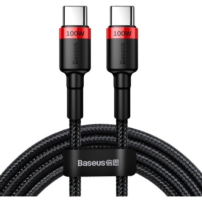 Baseus Braided USB 2.0 Cable USB-C male - USB-C male Black 2m (CATKLF-AL91)